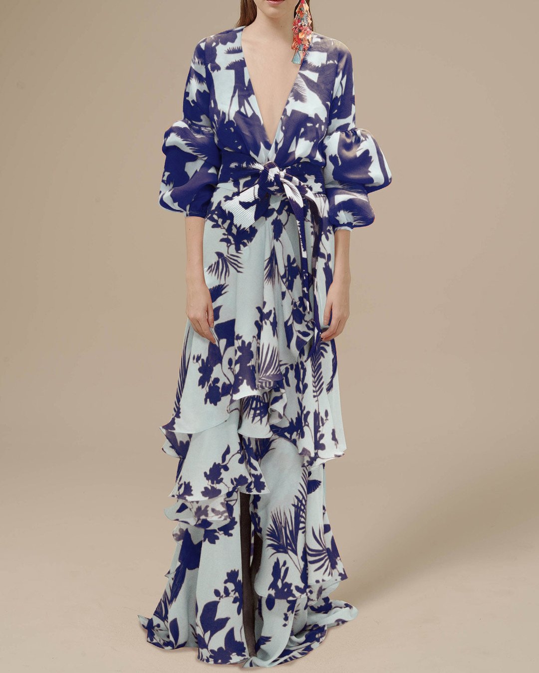 Willa | Damen Blumen Wickelkleid Maxi - Floral - Image 3