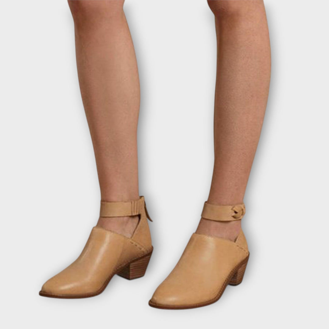 Wiltburg | Damen Stiefeletten mit Blockabsatz - Camel - Image 2