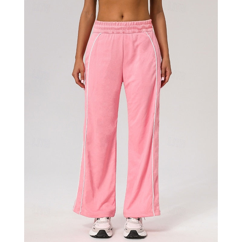 Wiltgard | Damen Jogginghose Seitenstreifen Weiter Schnitt - Burgundy - Image 13