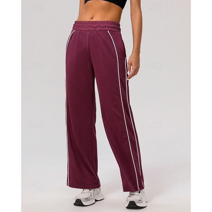 Wiltgard | Damen Jogginghose Seitenstreifen Weiter Schnitt - Burgundy - Image 5