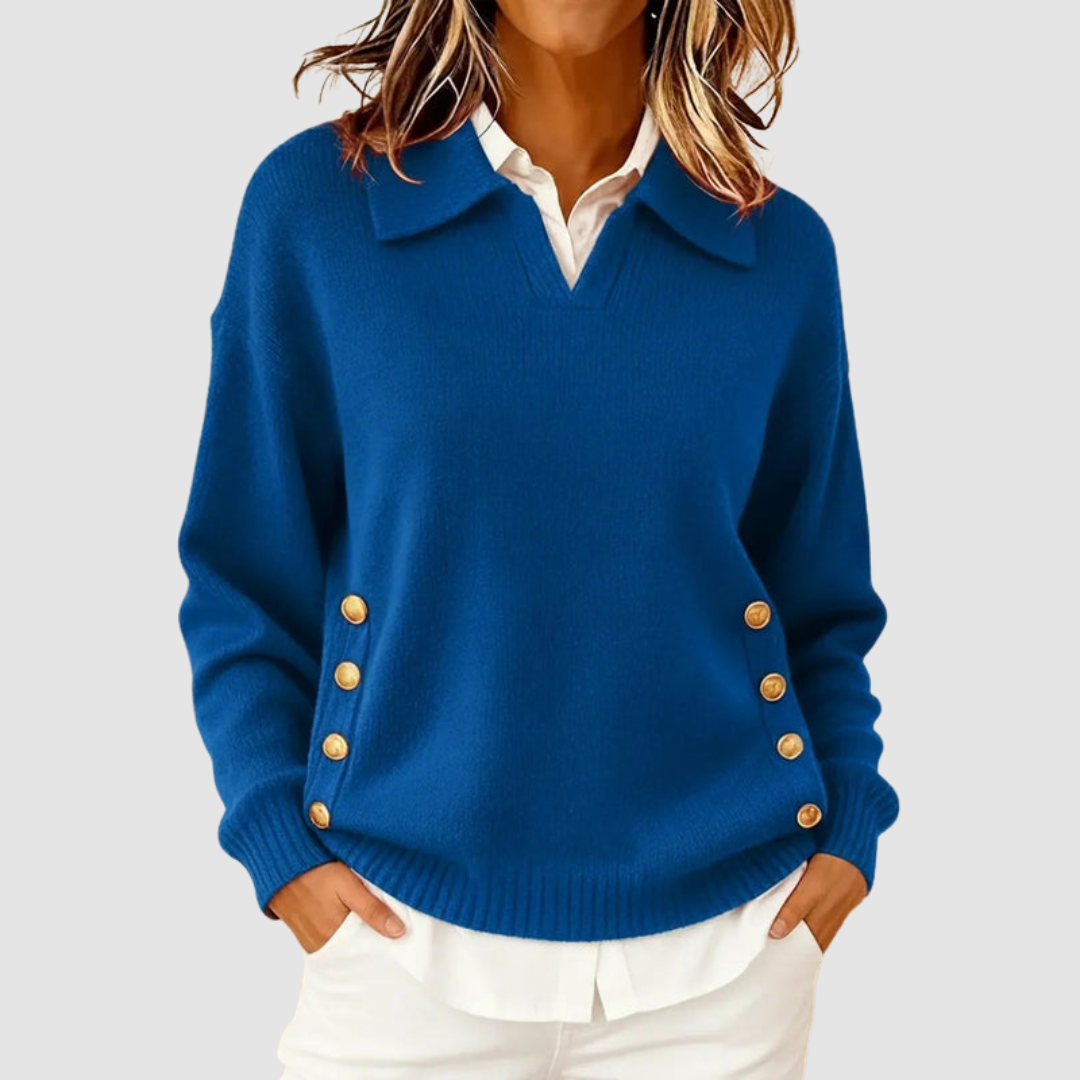 Wiltgard | Damen Strickpullover mit Polokragen - Camel - Image 4