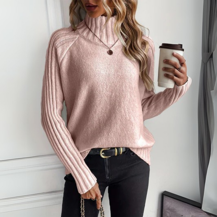 Wiltmere | Damen Rollkragenpullover Strickpullover - White - Image 2