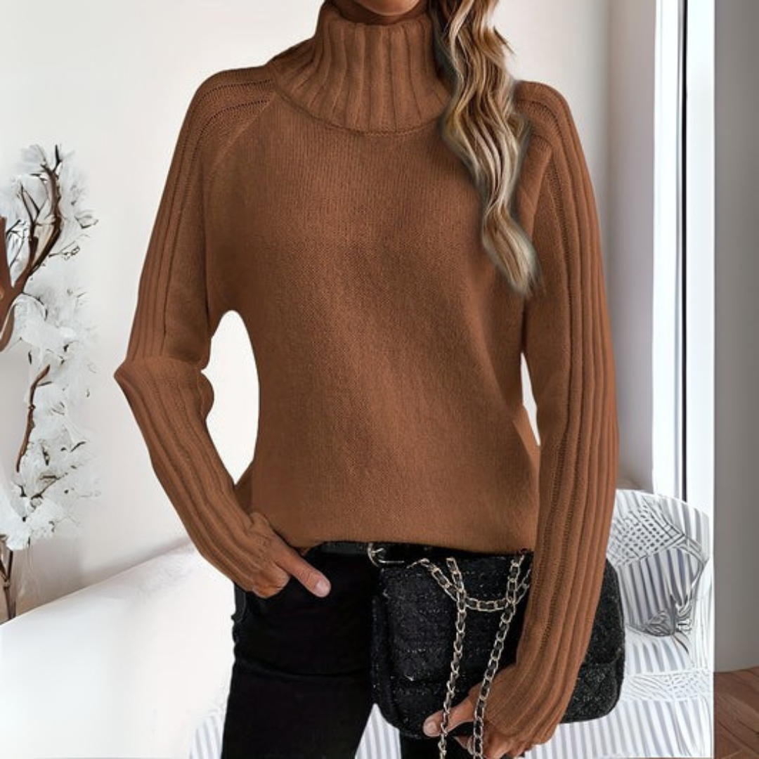 Wiltmere | Damen Rollkragenpullover Strickpullover - White - Image 4