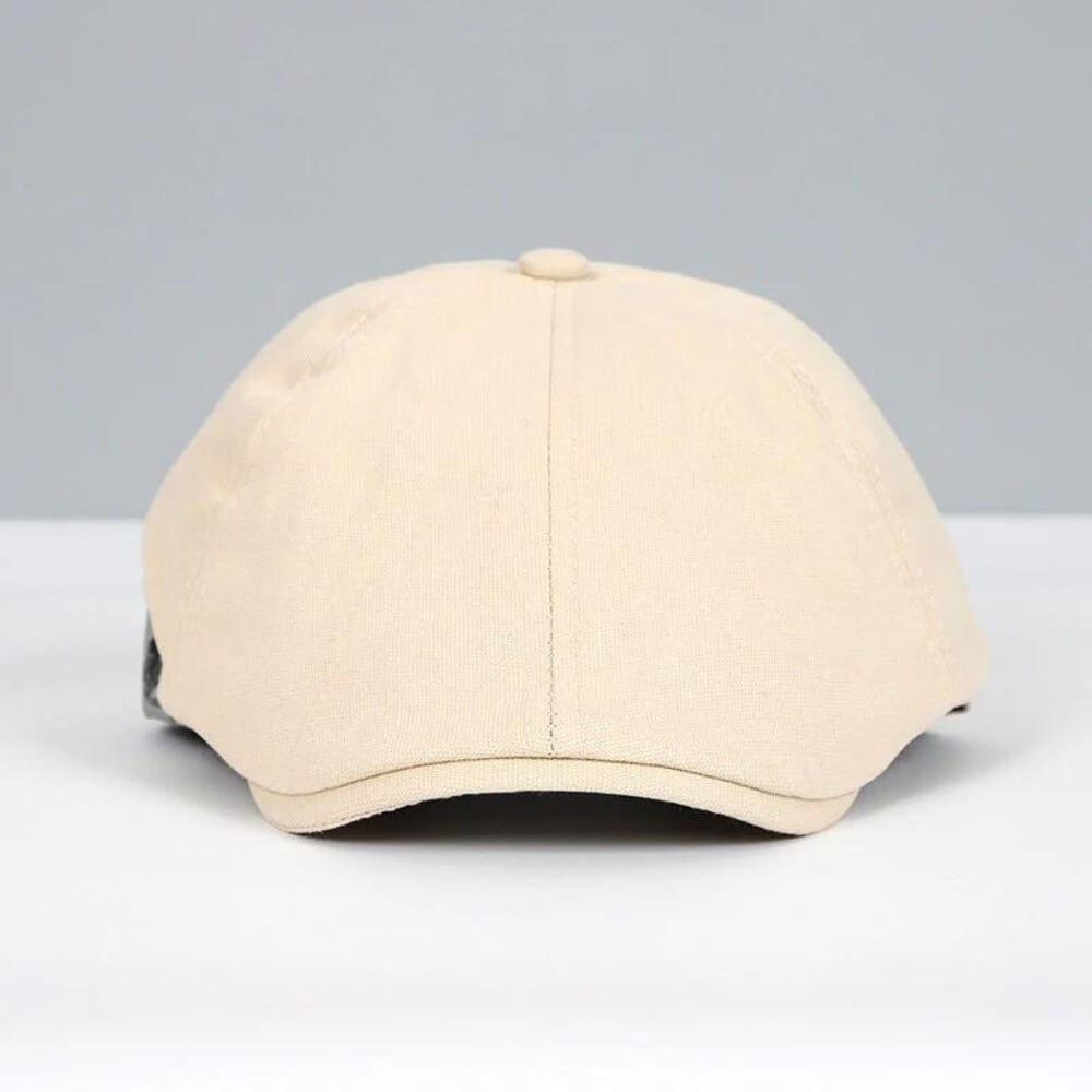 Wolfram | Herren Schiebermütze Klassische Flache Kappe - Beige - Image 4