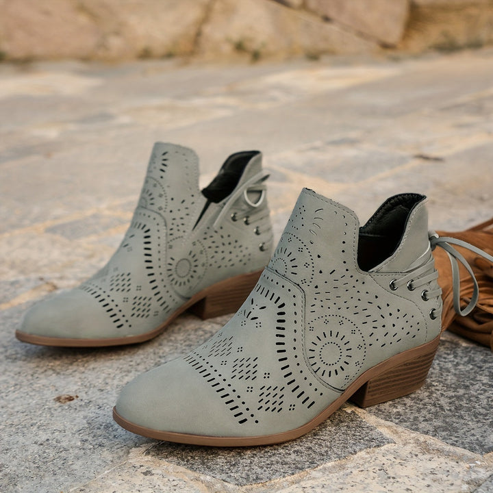 Wulfeke | Damen Stiefeletten mit Cutout-Detail - Sage - Image 11