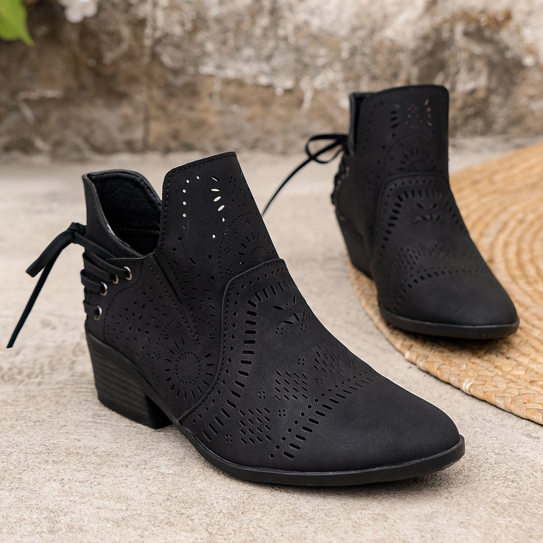 Wulfeke | Damen Stiefeletten mit Cutout-Detail - Sage - Image 13