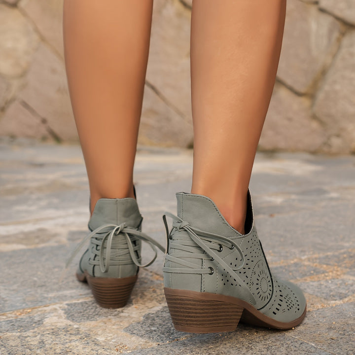 Wulfeke | Damen Stiefeletten mit Cutout-Detail - Sage - Image 4