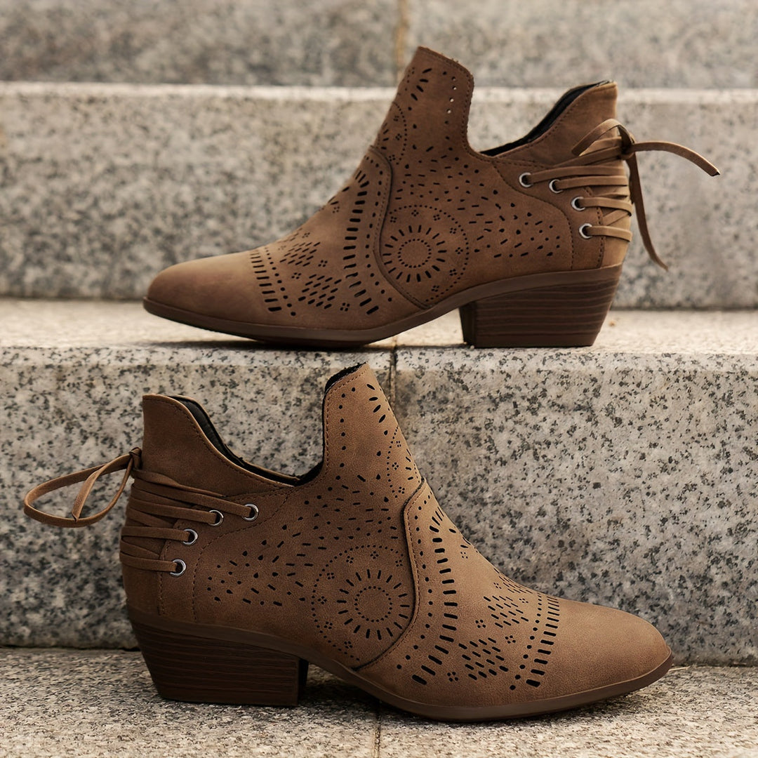 Wulfeke | Damen Stiefeletten mit Cutout-Detail - Sage - Image 5