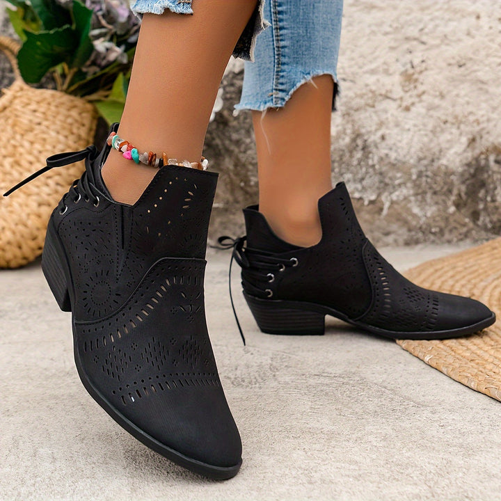 Wulfeke | Damen Stiefeletten mit Cutout-Detail - Sage - Image 9