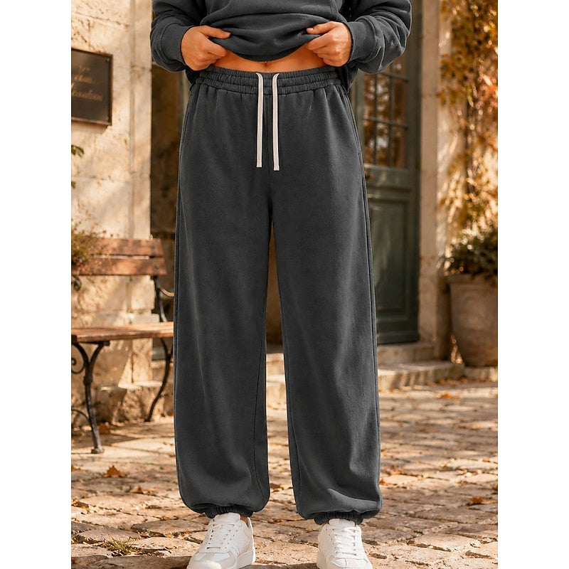 Wulfheda | Damen Jogginghose Relaxed Fit - Taupe - Image 2