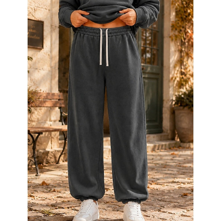 Wulfheda | Damen Jogginghose Relaxed Fit - Taupe - Image 2