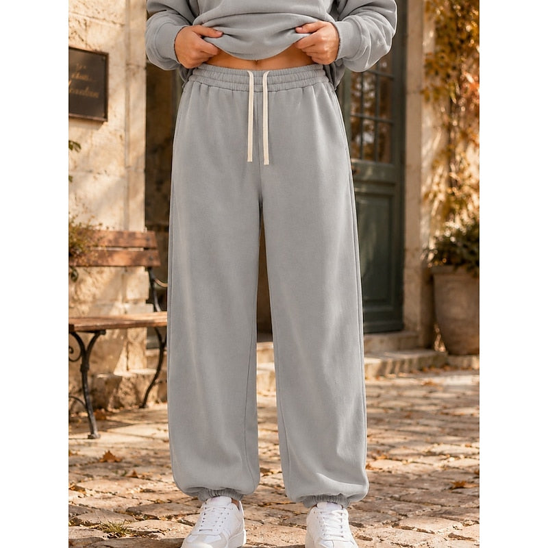 Wulfheda | Damen Jogginghose Relaxed Fit - Taupe - Image 3
