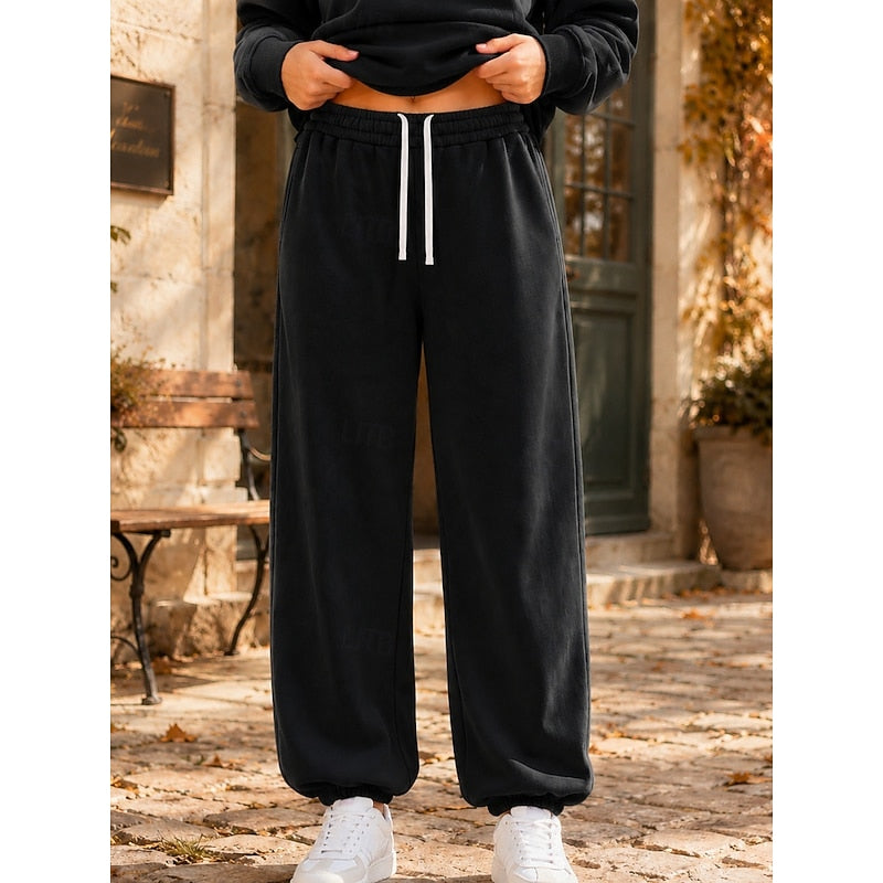 Wulfheda | Damen Jogginghose Relaxed Fit - Taupe - Image 4