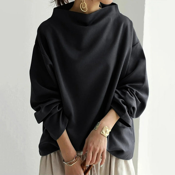 Wulfhei | Damen Oversized Pullover Schwarz - Black - Image 2