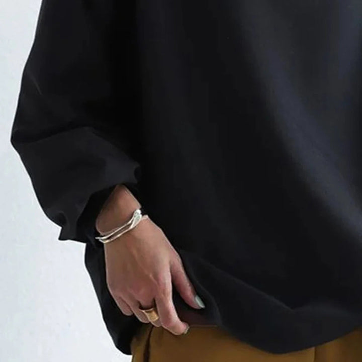 Wulfhei | Damen Oversized Pullover Schwarz - Black - Image 3