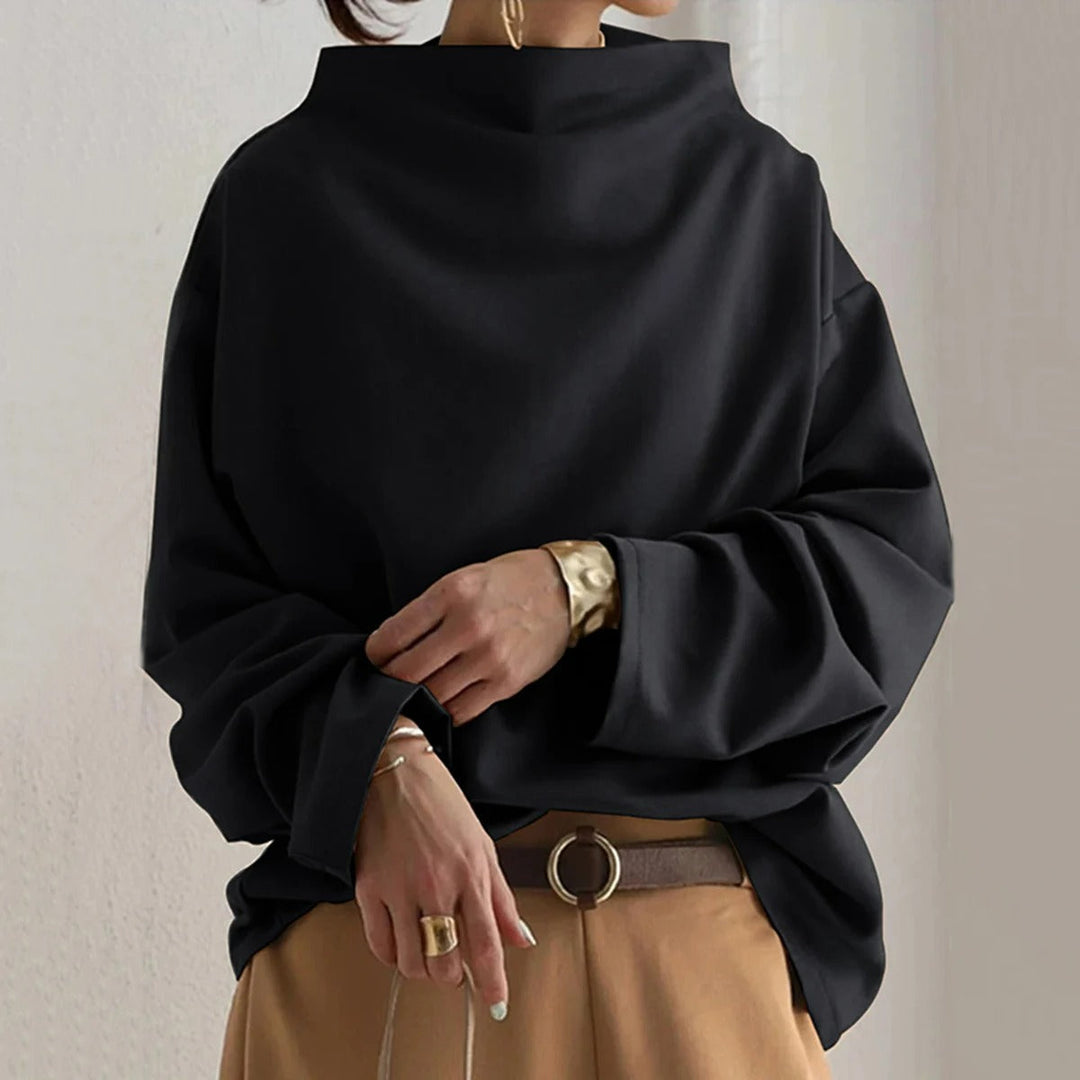 Wulfhei | Damen Oversized Pullover Schwarz - Black - Image 6