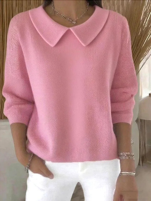 Wulfhild | Damen Pullover mit Bubikragen - Green - Image 5