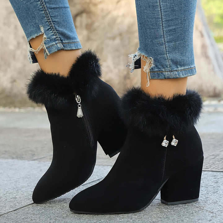 Wulfmara | Damen Stiefeletten mit Blockabsatz - Black - Image 1