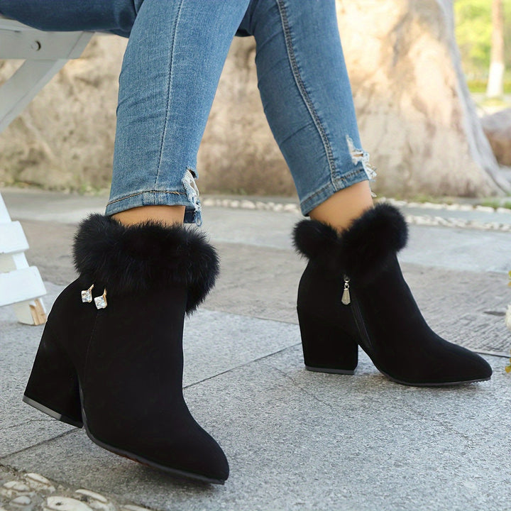 Wulfmara | Damen Stiefeletten mit Blockabsatz - Black - Image 10