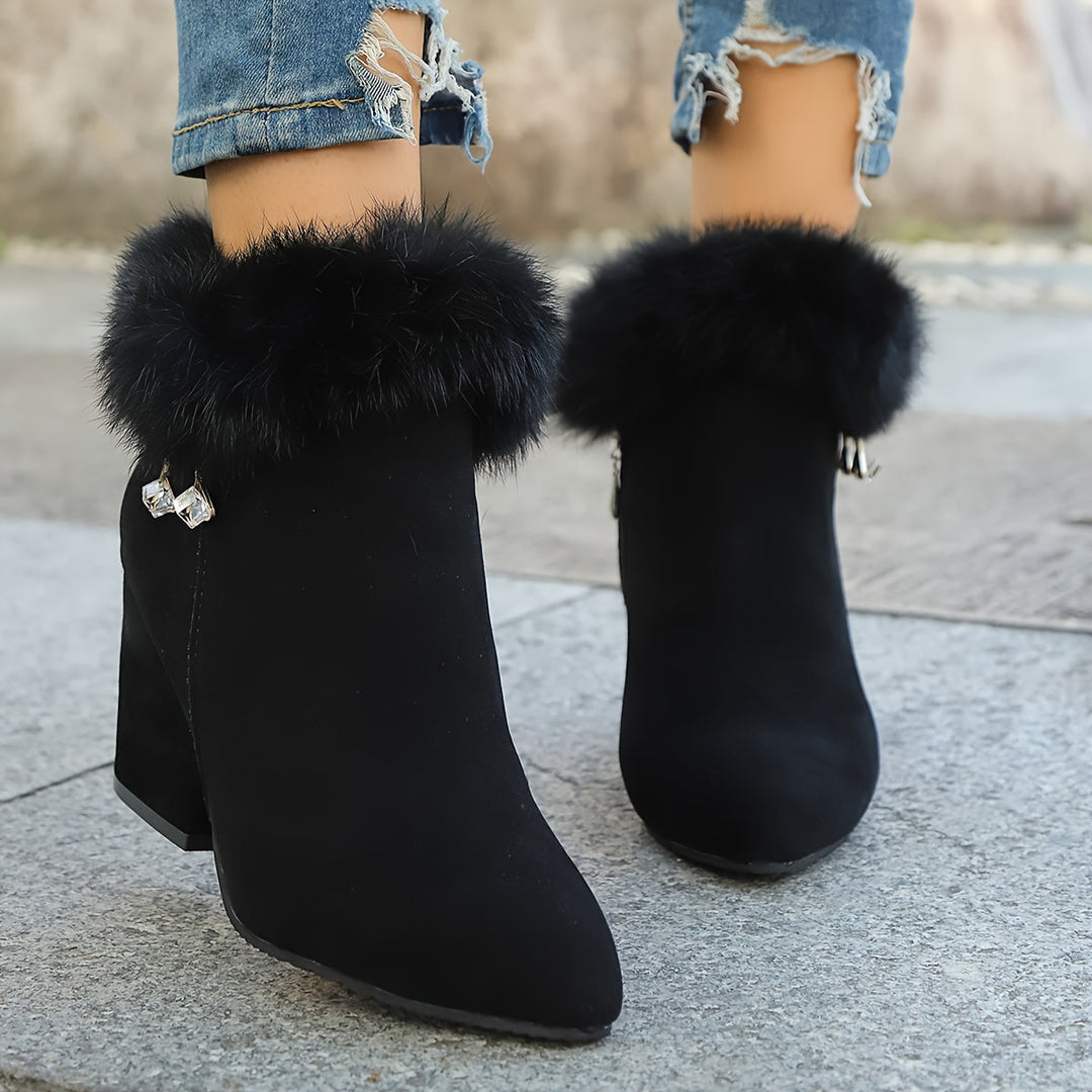 Wulfmara | Damen Stiefeletten mit Blockabsatz - Black - Image 11