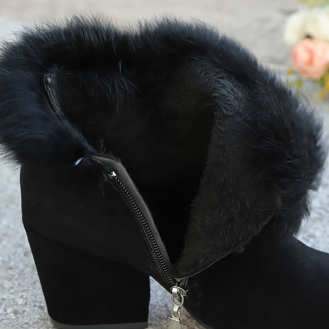 Wulfmara | Damen Stiefeletten mit Blockabsatz - Black - Image 12