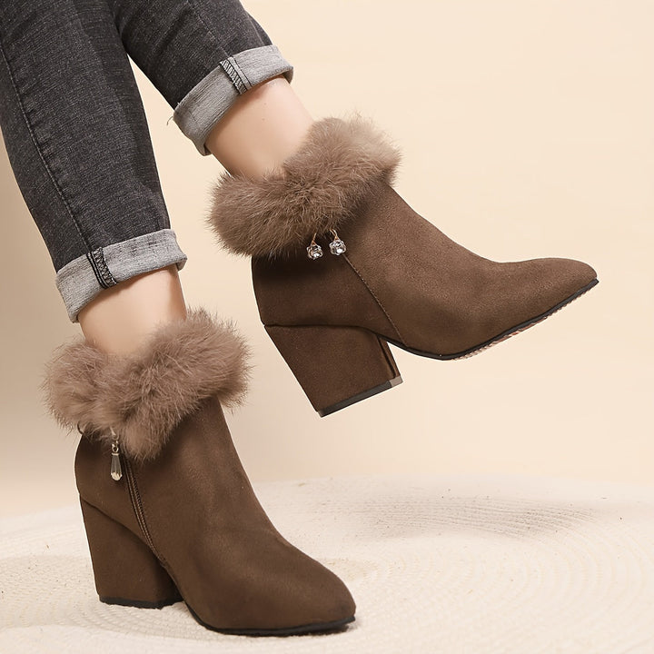 Wulfmara | Damen Stiefeletten mit Blockabsatz - Black - Image 13