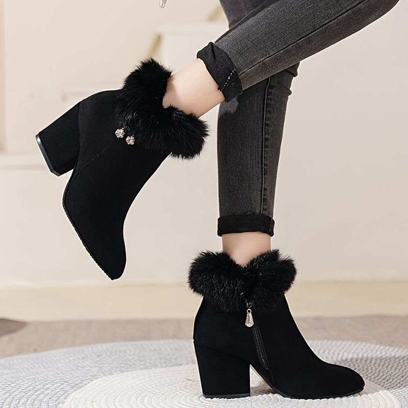 Wulfmara | Damen Stiefeletten mit Blockabsatz - Black - Image 4