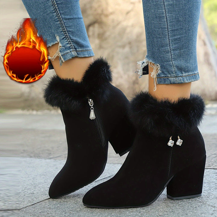 Wulfmara | Damen Stiefeletten mit Blockabsatz - Black - Image 8