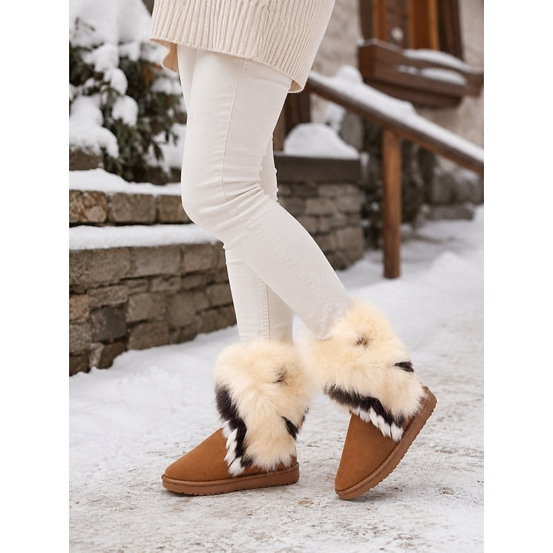 Wulfriede | Damen Wasserdichte Winterstiefel mit Fellbesatz - Camel - Image 1