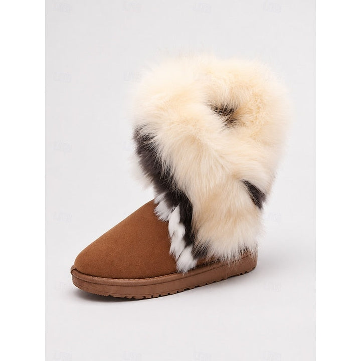 Wulfriede | Damen Wasserdichte Winterstiefel mit Fellbesatz - Camel - Image 2