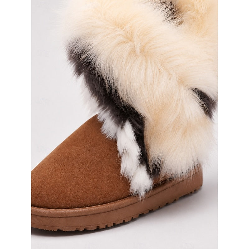 Wulfriede | Damen Wasserdichte Winterstiefel mit Fellbesatz - Camel - Image 4