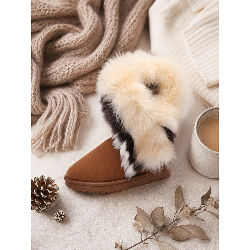 Wulfriede | Damen Wasserdichte Winterstiefel mit Fellbesatz - Camel - Image 5