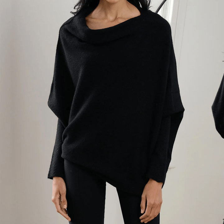 Xanthe | Damen Asymmetrischer Off-Shoulder Pullover - Grey - Image 10