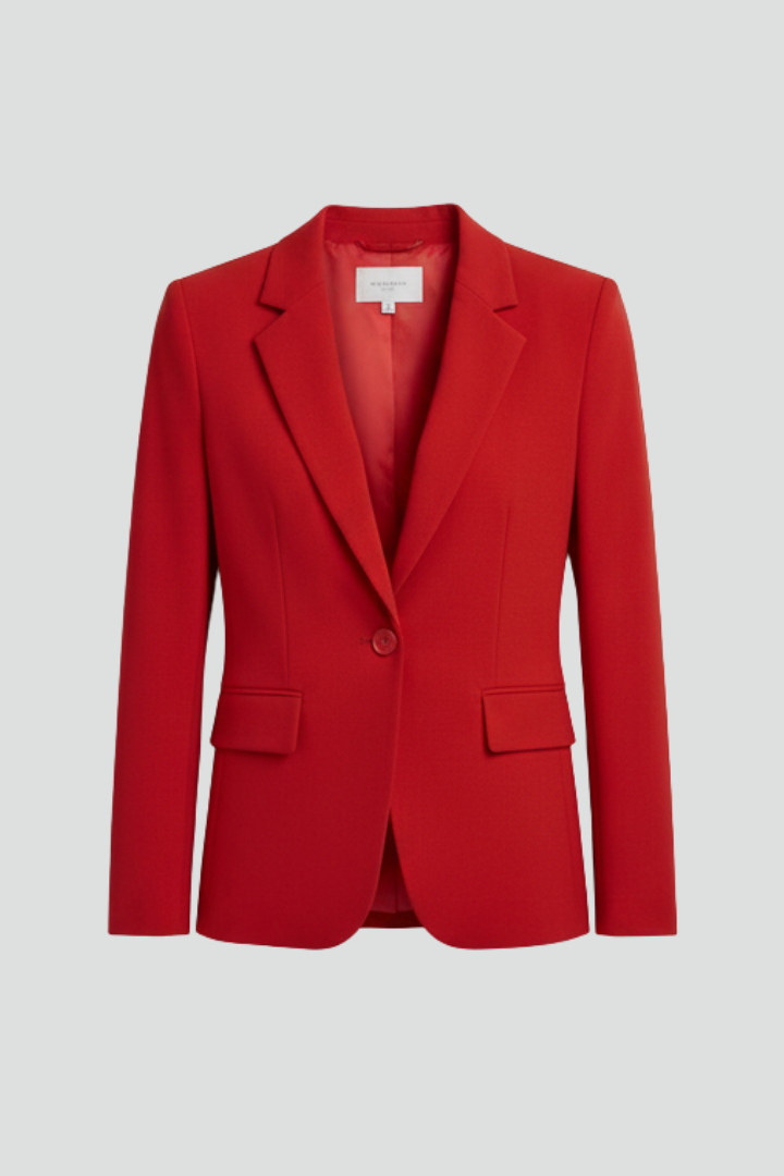 Xenia | Damen Roter Blazer mit Kerbe Revers - Red - Image 1