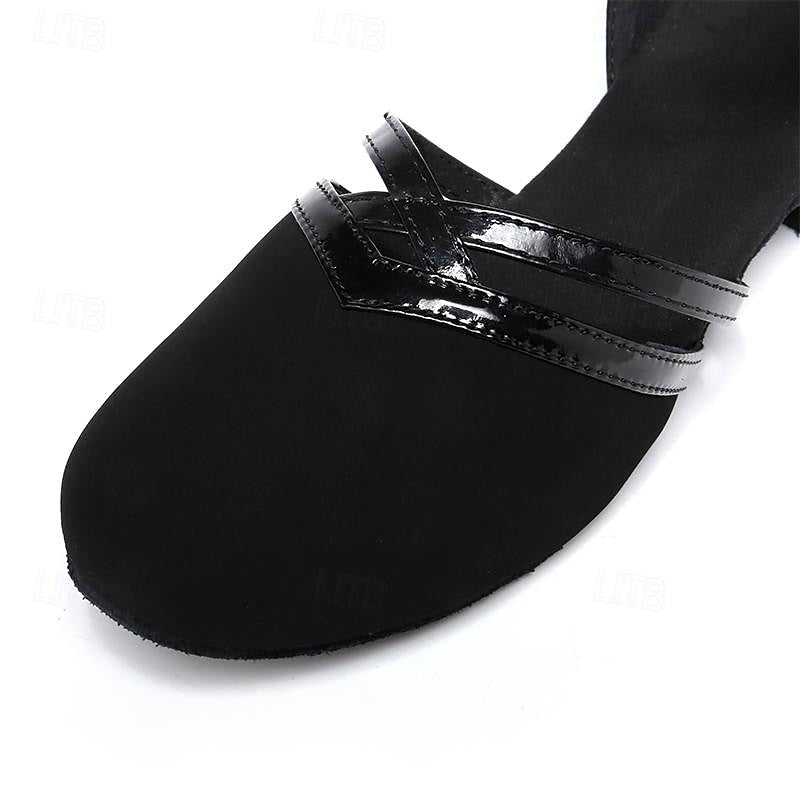 Sofia | Damen Tanzschuhe Flacher Absatz Knöchelriemen Wildleder