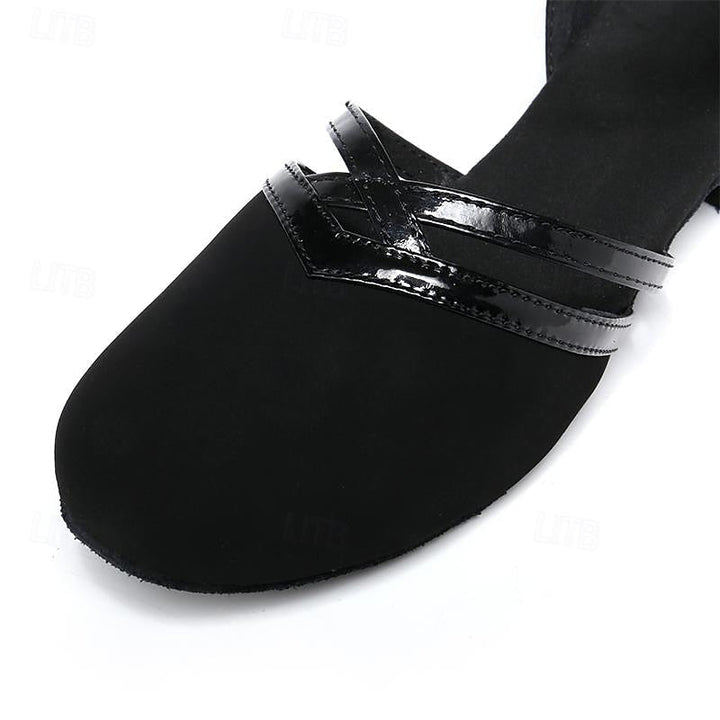 Sofia | Damen Tanzschuhe Flacher Absatz Knöchelriemen Wildleder