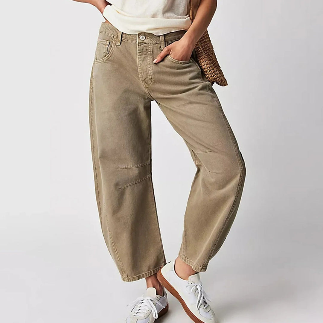 Fessa | Damen Barrel Jeans Low Waist Wide Leg